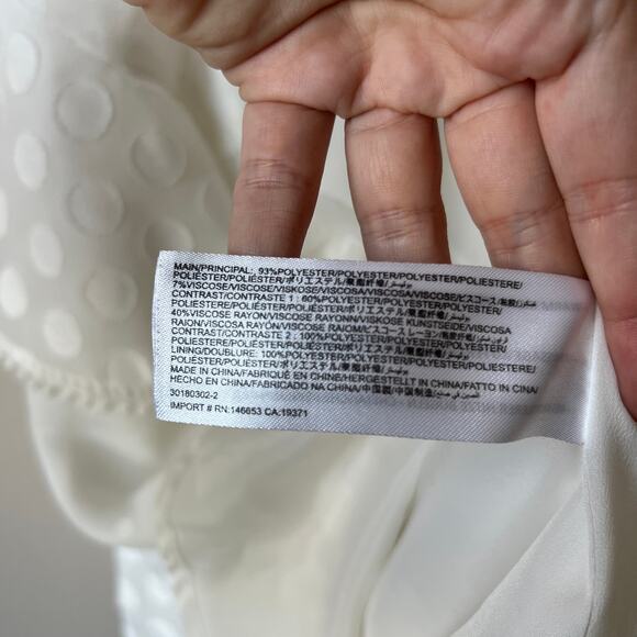 Keepsake See You Now Polka Dot Ruffle Dress in White Size S - Picture 5 of 5